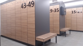 smart lockers in changing room